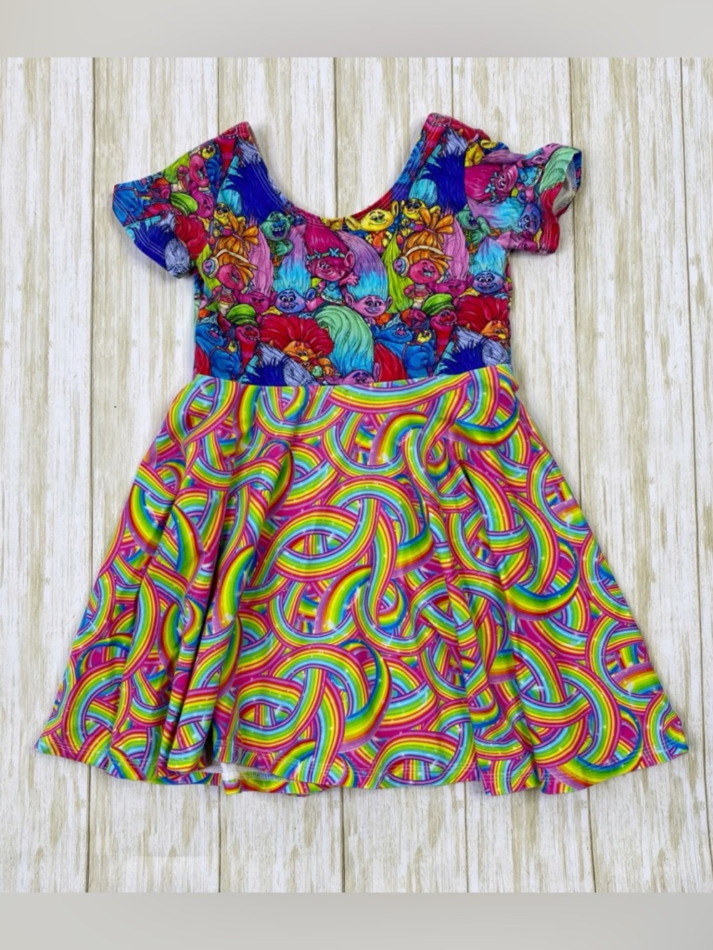 Chatty Bug Multi Color Trolls Tunic Dress